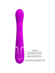PRETTY LOVE SHANIA TRIPLE VIBRADOR RABBIT MULTIFUNCION ROSA