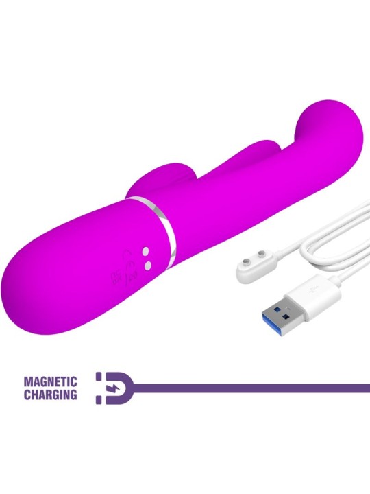 PRETTY LOVE SHANIA TRIPLE VIBRADOR RABBIT MULTIFUNCION ROSA