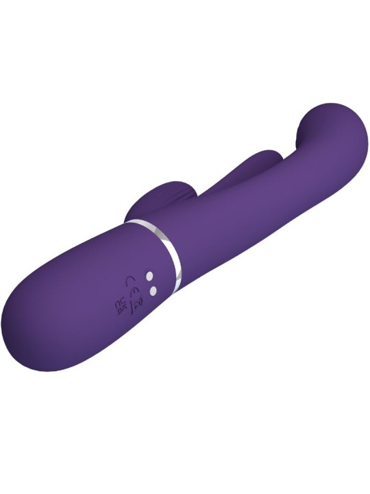 PRETTY LOVE SHANIA TRIPLE VIBRADOR RABBIT MULTIFUNCION MORADO