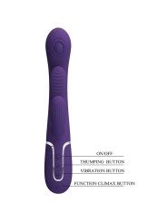 PRETTY LOVE SHANIA TRIPLE VIBRADOR RABBIT MULTIFUNCION MORADO