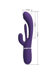PRETTY LOVE SHANIA TRIPLE VIBRADOR RABBIT MULTIFUNCION MORADO
