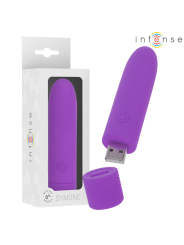 INTENSE SYMONE BALA VIBRADORA RECARGABLE POR USB 8 VIBRACIONES MORADO 10 X 22 CM