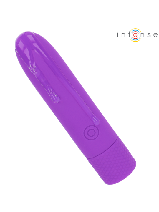 INTENSE SYMONE BALA VIBRADORA RECARGABLE POR USB 8 VIBRACIONES MORADO 10 X 22 CM