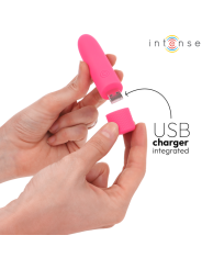 INTENSE SYMONE BALA VIBRADORA RECARGABLE POR USB 8 VIBRACIONES ROSA 10 X 22 CM