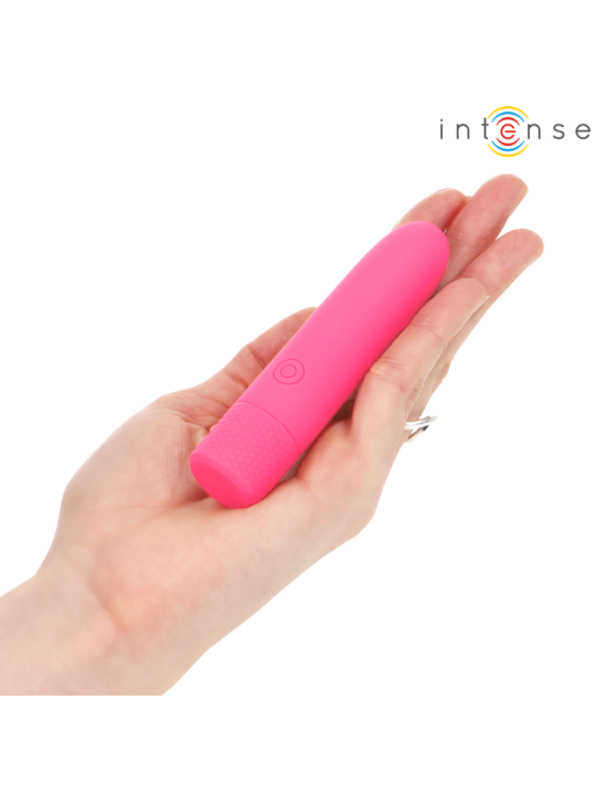 INTENSE SYMONE BALA VIBRADORA RECARGABLE POR USB 8 VIBRACIONES ROSA 10 X 22 CM
