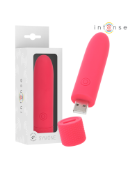INTENSE SYMONE BALA VIBRADORA RECARGABLE POR USB 8 VIBRACIONES ROJO 10 X 22 CM