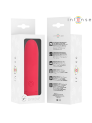 INTENSE SYMONE BALA VIBRADORA RECARGABLE POR USB 8 VIBRACIONES ROJO 10 X 22 CM