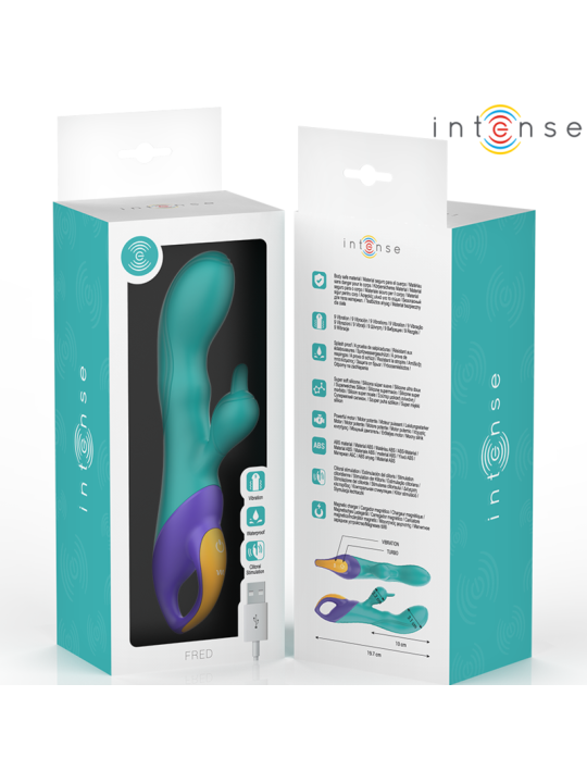 INTENSE FRED VIBRADOR RECARGABLE RABBIT AZUL