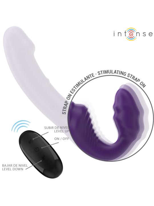 INTENSE JILL VIBRADOR DOBLE 20 CM VIOLETA CONTROL REMOTO