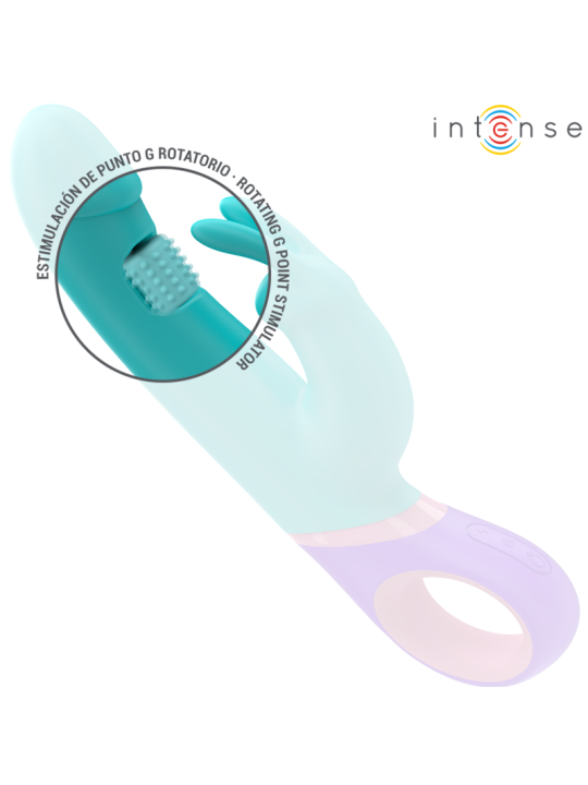 INTENSE MONICA VIBRADOR RABBIT CON ESTIMULADOR ROTATORIO DEL PUNTO G AZUL