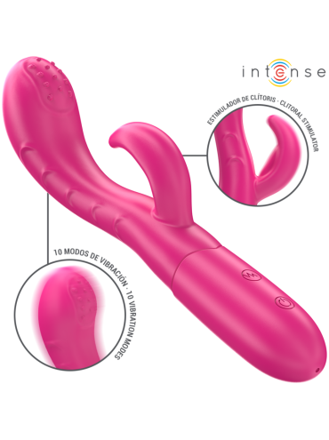 INTENSE AMARA VIBRADOR CON LENGUA ESTIMULADORA 10 VIBRACIONES ROSA