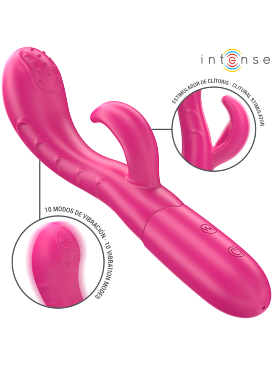 INTENSE AMARA VIBRADOR CON LENGUA ESTIMULADORA 10 VIBRACIONES ROSA