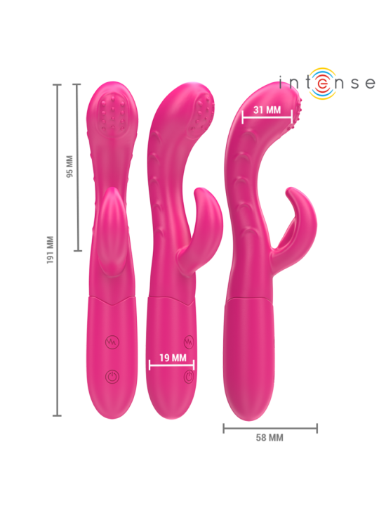 INTENSE AMARA VIBRADOR CON LENGUA ESTIMULADORA 10 VIBRACIONES ROSA