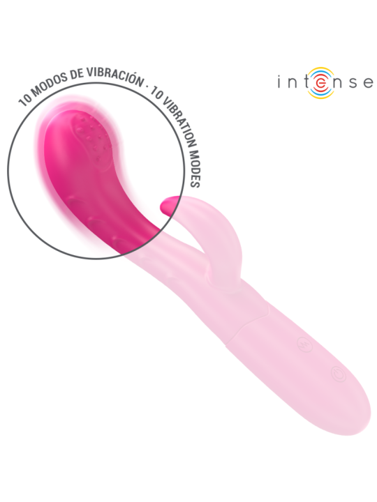 INTENSE AMARA VIBRADOR CON LENGUA ESTIMULADORA 10 VIBRACIONES ROSA