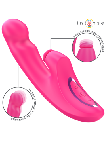 INTENSE EMI VIBRADOR 135 CM MULTIFUNCION 3 EN 1 10 VIBRACIONES ROSA