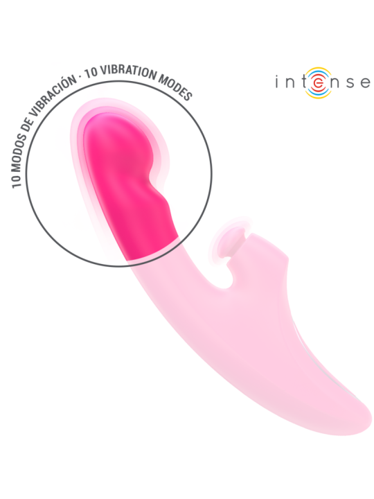 INTENSE EMI VIBRADOR 135 CM MULTIFUNCION 3 EN 1 10 VIBRACIONES ROSA