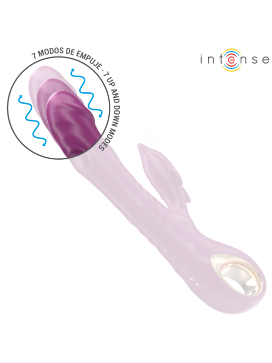 INTENSE HALLE VIBRADOR MULTIFUNCION CON LENGUA ESTIMULADORA EN FORMA DE DELFIN MORADO