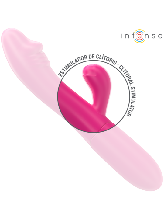 INTENSE IVY VIBRADOR FLEXIBLE 10 VIBRACIONES CON LENGUA ESTIMULADORA ROSA