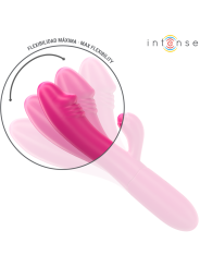 INTENSE IVY VIBRADOR FLEXIBLE 10 VIBRACIONES CON LENGUA ESTIMULADORA ROSA