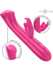 INTENSE JULIETA VIBRADOR RABBIT 186 CM 10 VIBRACIONES ROSA