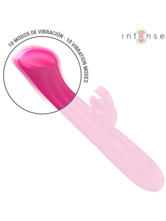 INTENSE JULIETA VIBRADOR RABBIT 186 CM 10 VIBRACIONES ROSA
