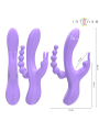 INTENSE MIKO TRIPLE VIBRADOR RABBIT ESTIMULADOR ANAL 7 VIBRACIONES MORADO