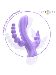 INTENSE MIKO TRIPLE VIBRADOR RABBIT ESTIMULADOR ANAL 7 VIBRACIONES MORADO