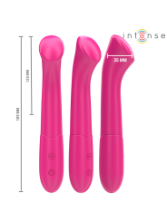 INTENSE PATY VIBRADOR 19 CM FLEXIBLE 10 VIBRACIONES MODELO 2 ROSA