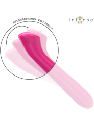 INTENSE PATY VIBRADOR 19 CM FLEXIBLE 10 VIBRACIONES MODELO 2 ROSA
