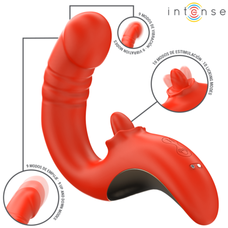 INTENSE PAULINA VIBRADOR ESTIMULADOR EN FORMA DE U ROJO
