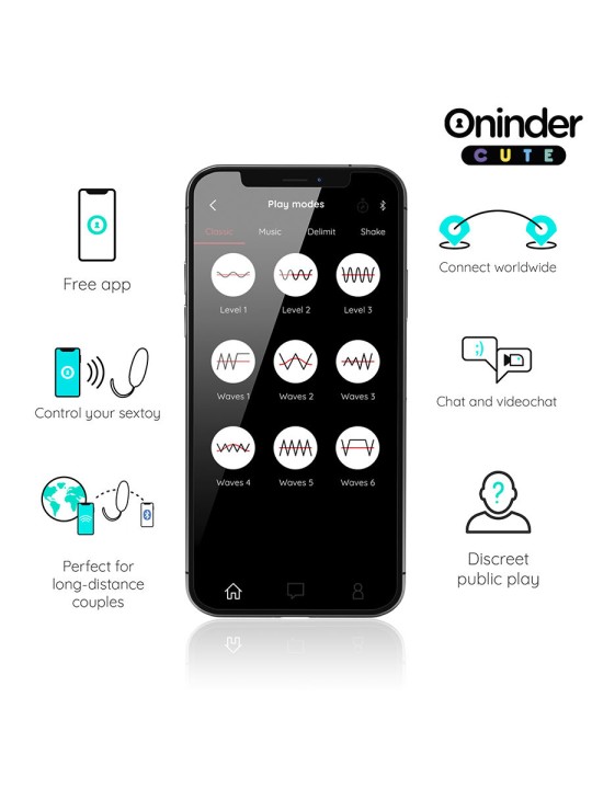 ONINDER CUTE LOVE PLEASURE HUEVO VIBRO GEMAS ROTADORAS SILICONA APP MUNDIAL GRATUITA