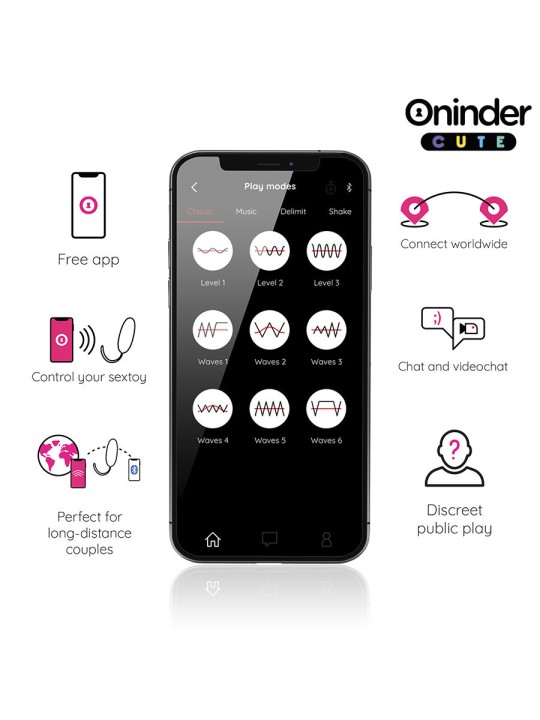 ONINDER CUTE LOVE PLEASURE HUEVO VIBRO WAVE TAPPING SILICONA APP MUNDIAL GRATUITA