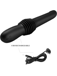 PRETTY LOVE PAZUZU VIBRADOR 3 MODOS DE EMPUJE NEGRO