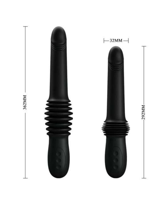 PRETTY LOVE PAZUZU VIBRADOR 3 MODOS DE EMPUJE NEGRO