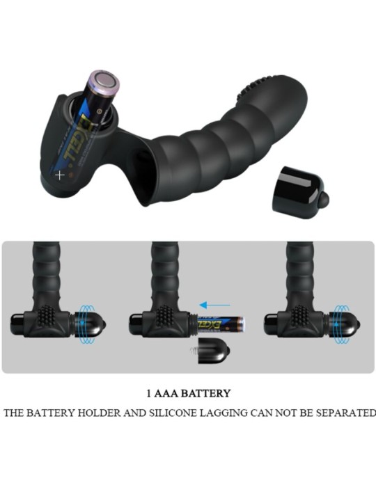 PRETTY LOVE ALEXANDER VIBRADOR DE DEDO 10 VIBRACIONES NEGRO