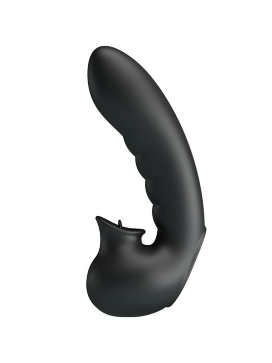 PRETTY LOVE HOBGOBLIN FUNDA VIBRADORA PARA DEDO 12 VIBRACIONES ESTIMULADOR CLITORIS NEGRO