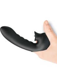 PRETTY LOVE HOBGOBLIN FUNDA VIBRADORA PARA DEDO 12 VIBRACIONES ESTIMULADOR CLITORIS NEGRO