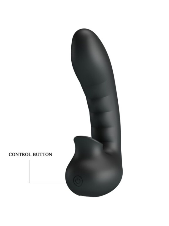 PRETTY LOVE HOBGOBLIN FUNDA VIBRADORA PARA DEDO 12 VIBRACIONES ESTIMULADOR CLITORIS NEGRO