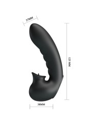 PRETTY LOVE HOBGOBLIN FUNDA VIBRADORA PARA DEDO 12 VIBRACIONES ESTIMULADOR CLITORIS NEGRO
