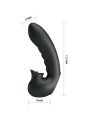 PRETTY LOVE HOBGOBLIN FUNDA VIBRADORA PARA DEDO 12 VIBRACIONES ESTIMULADOR CLITORIS NEGRO