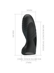 PRETTY LOVE ALAN VIBRADOR DE DEDO SILICONA NEGRO