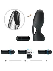 PRETTY LOVE ALAN VIBRADOR DE DEDO SILICONA NEGRO