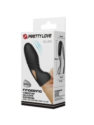 PRETTY LOVE ALAN VIBRADOR DE DEDO SILICONA NEGRO