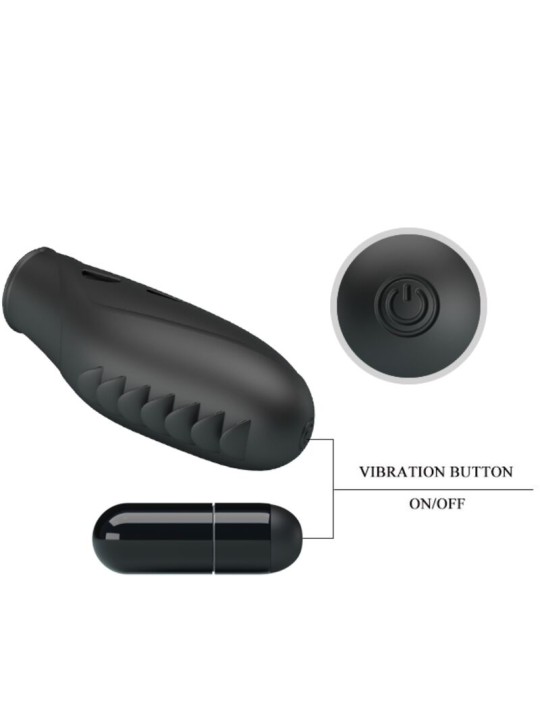 PRETTY LOVE GILO VIBRADOR DE DEDO SILICONA NEGRO