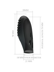PRETTY LOVE GILO VIBRADOR DE DEDO SILICONA NEGRO