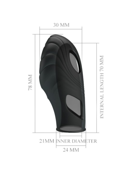PRETTY LOVE LICH VIBRADOR DE DEDO SILICONA NEGRO