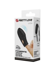 PRETTY LOVE LICH VIBRADOR DE DEDO SILICONA NEGRO