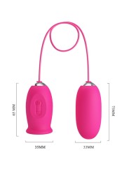 PRETTY LOVE DAISY HUEVO VIBRADOR LENGUA ESTIMULADORA DE CLITORIS ROSA