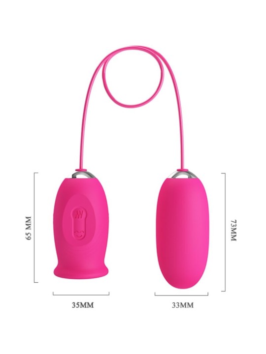 PRETTY LOVE DAISY HUEVO VIBRADOR LENGUA ESTIMULADORA DE CLITORIS ROSA
