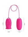 PRETTY LOVE DAISY HUEVO VIBRADOR LENGUA ESTIMULADORA DE CLITORIS ROSA